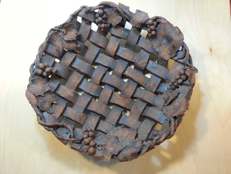 woven clay basket